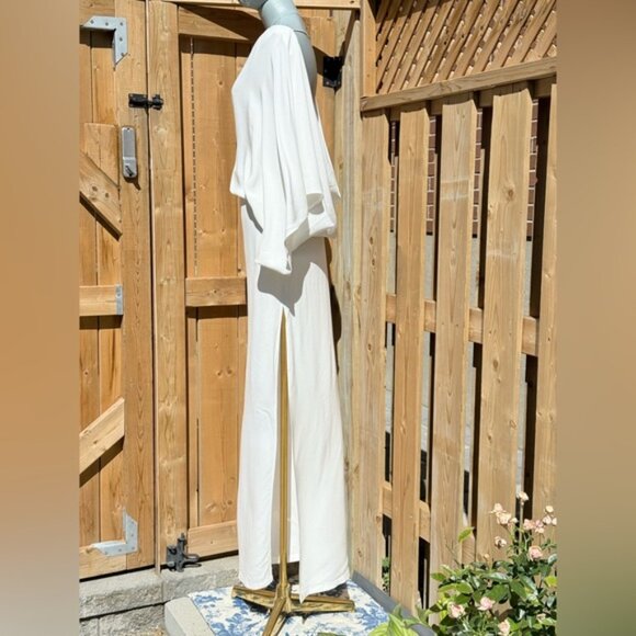 🆕 RAT & BOA 🧿 NWOT Margot Boatneck Long Sleeve Open Back White Maxi, Sz XXS - Picture 7 of 16